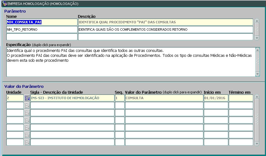 App:Configura Parametros