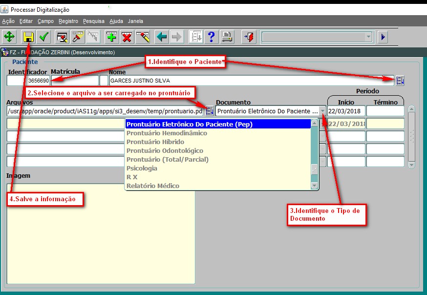 PAC0550 - Processar Digitalização